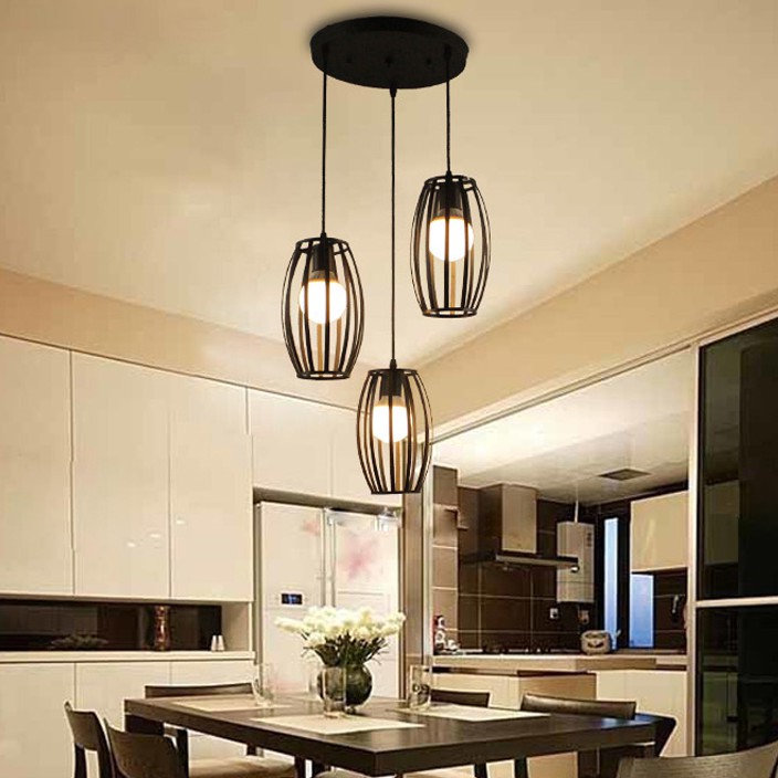 Bộ 3 đèn thả MONSKY treo trần lồng trụ độc đáo - kèm bóng LED chuyên dụng.
