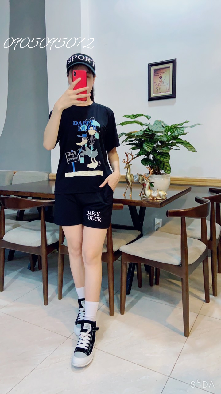 SET BỘ ĐÙI IN HÌNH VỊT DAFFY SIÊU CUTE _BD102