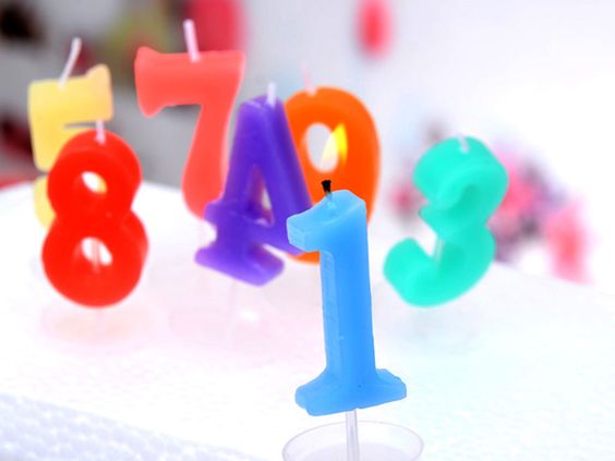 Nến sinh nhật chữ số màu TP19