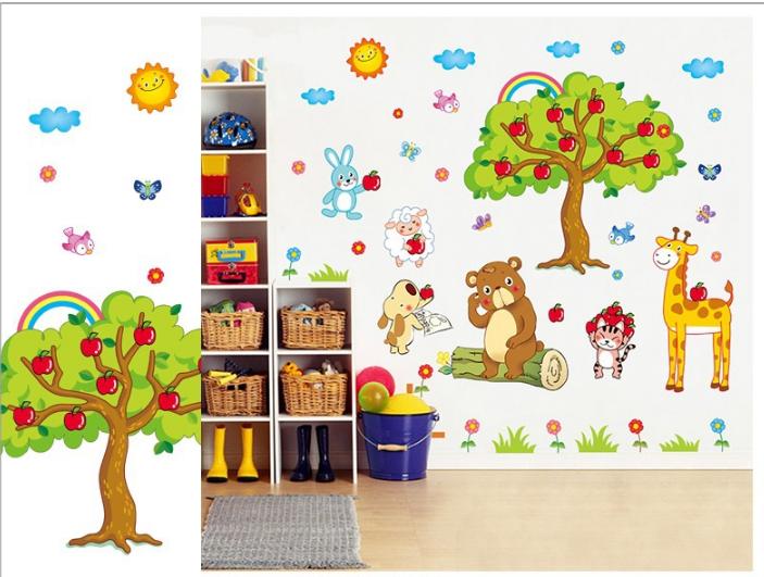 [HCM]Decal trang trí Cây Táo đỏ lớn