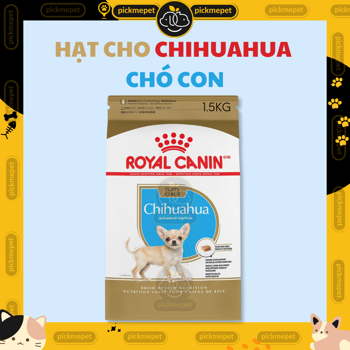 Royal Canin Chihuahua Puppy Granules for Small Chihuahua Dogs 500g 1.5kg