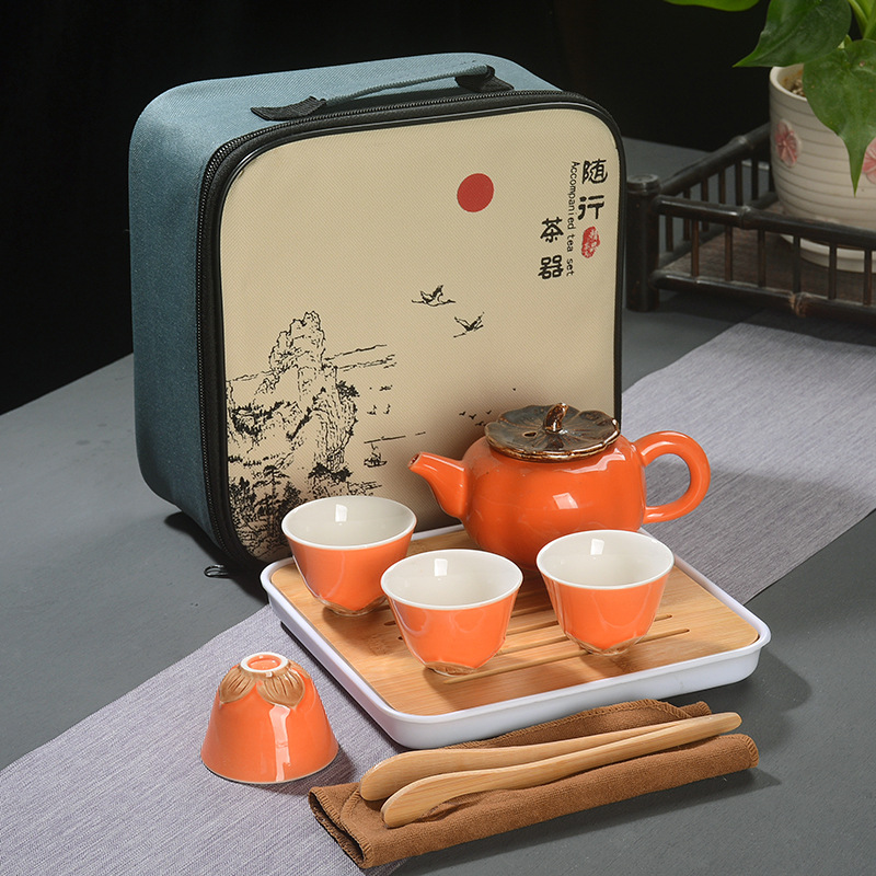Bộ ấm chén sứ Quả Hồng