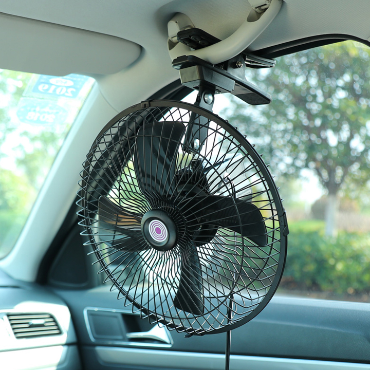 Quạt chân kẹp xoay 360 chuyên dụng cho ô tô 24V