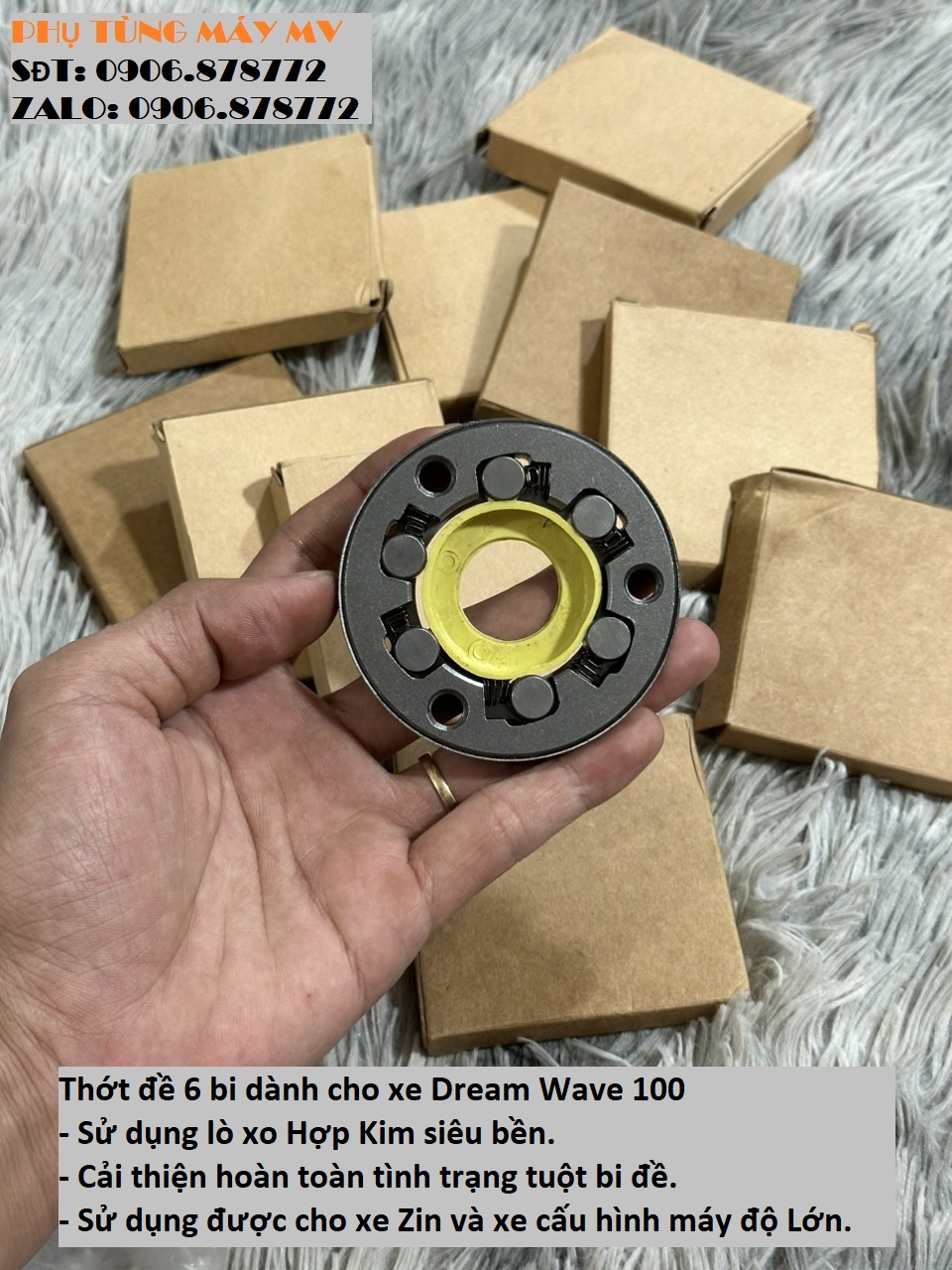 Thớt đề 6 bi dành cho xe Dream Wave 100