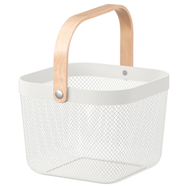Giỏ đa năng 25x26x18cm Risatorp IKEA (trắng, hồng, đỏ, olive)