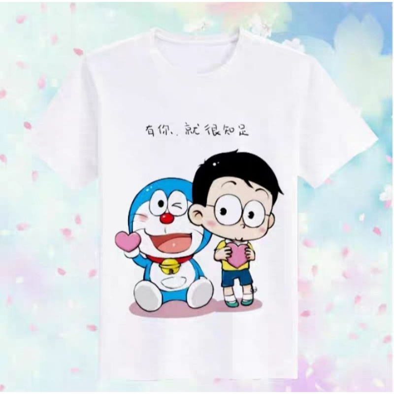 Áo thun tay lửng hoạt hình doraemon dễ thương