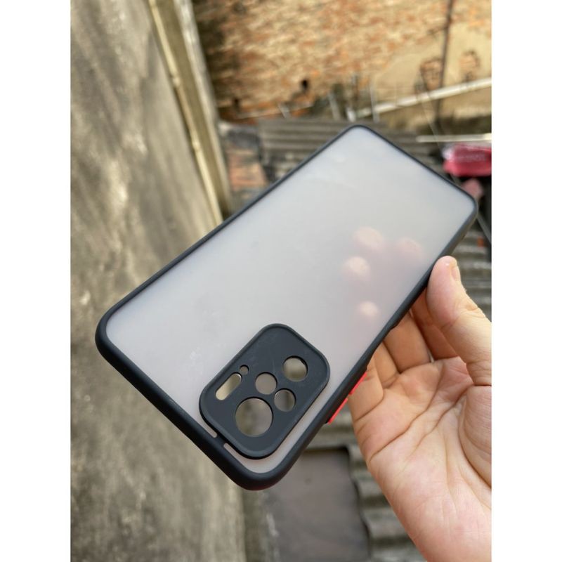 Ốp lưng nhám cho Xiaomi Redmi Note 10 chống sốc, viền dẻo đen