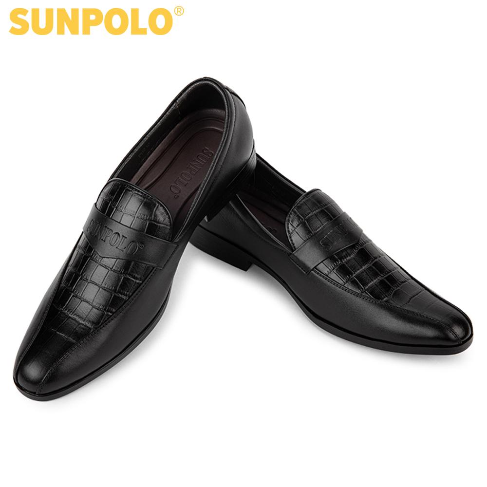 Men leather formal shoes SPH217 (black)