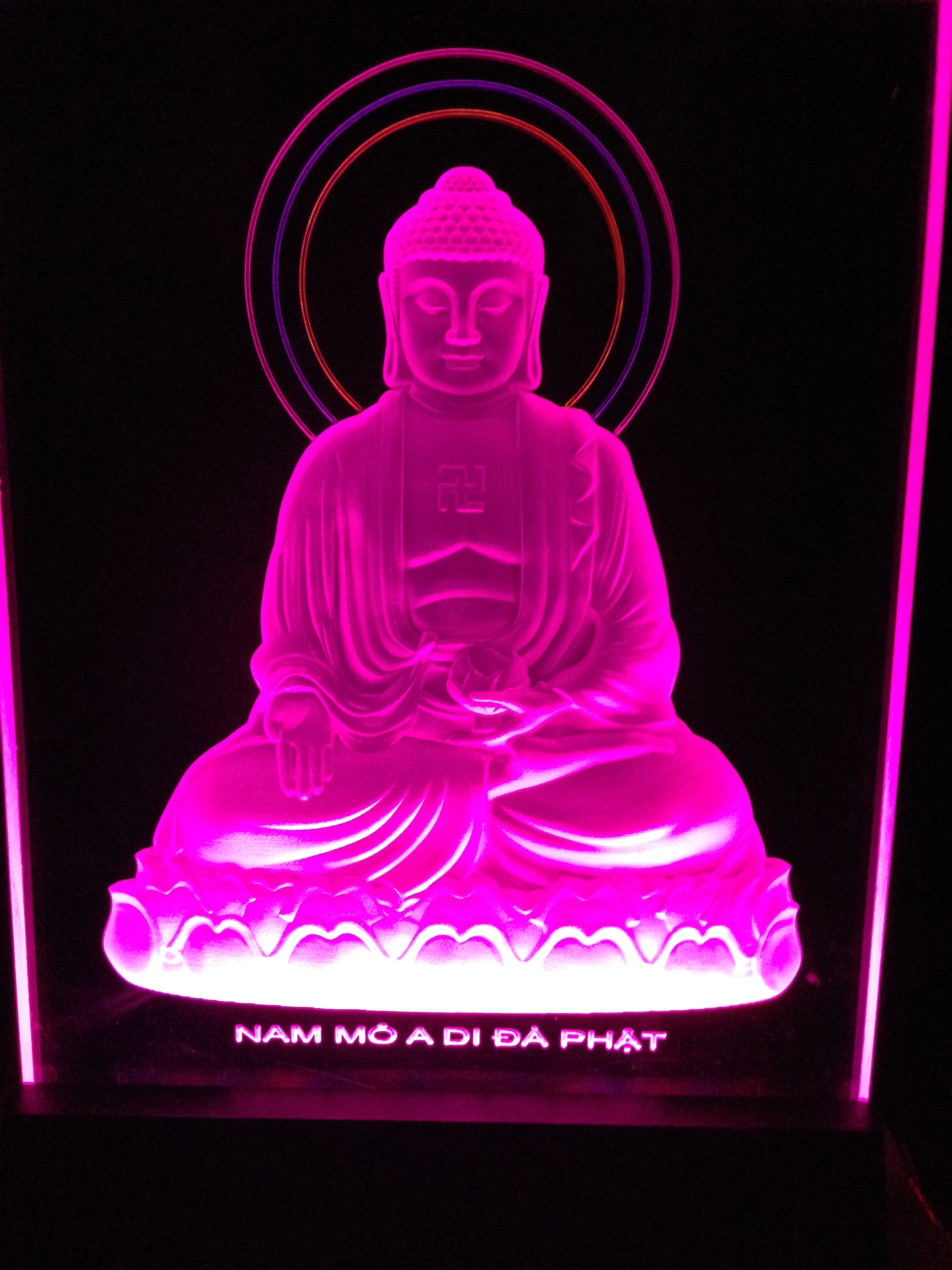 Tranh điện : A DI ĐÀ NGỒI (20x27cm)