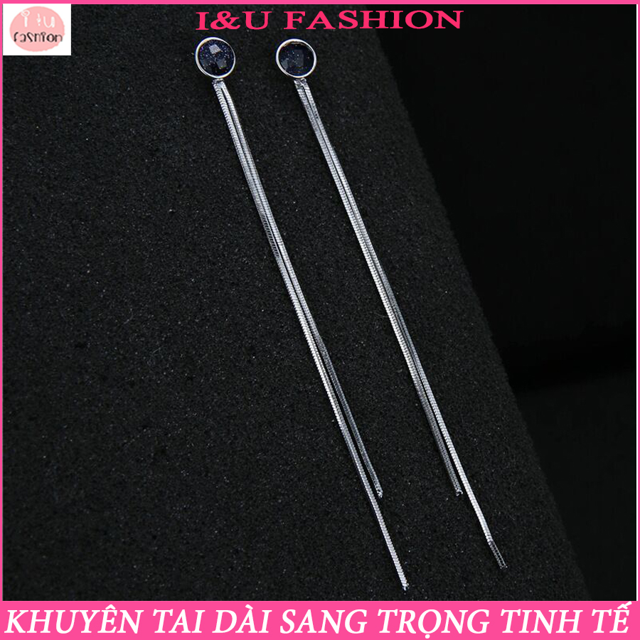 Bông tai dài Khuyên tai dài cho nữ Phong cách Hàn quốc màu bạc tinh tế cao cấp sang chảnh phù hợp nhiều phong cách khác nhau KT-64