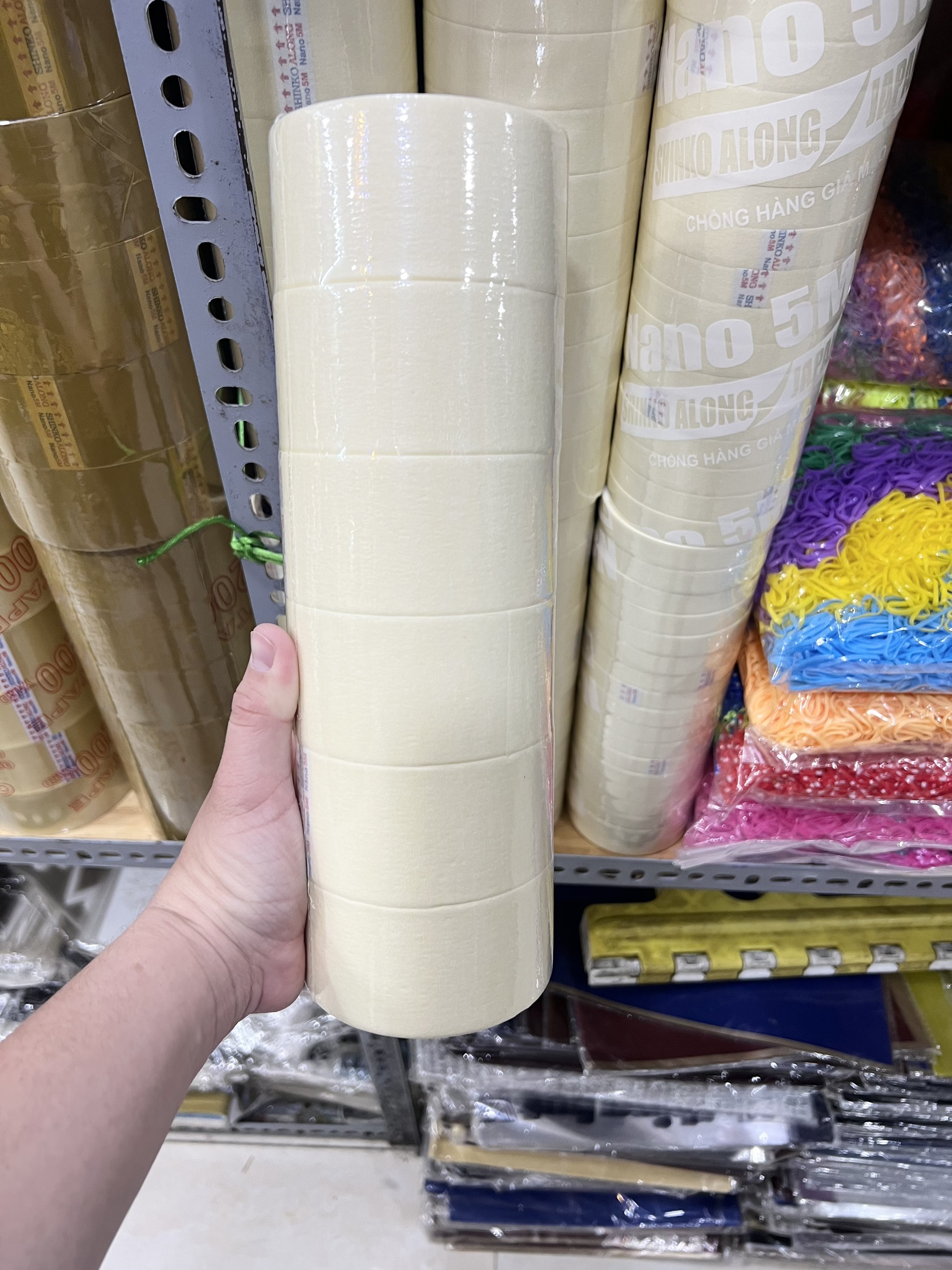 Băng keo giấy nhiều kích thước 1F6 - 2F4 - 5F