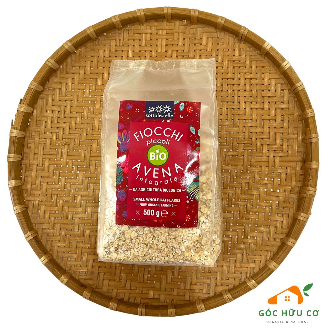 Organic Small Whole Oat Flakes Sottolestelle 500g - Organic Oat Flakes - Goc Huu Co
