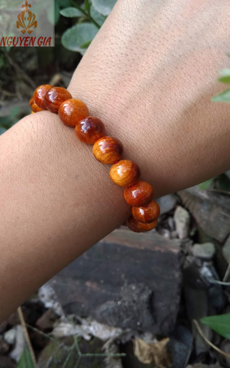 Vòng gỗ huyết rồng (huyết long) 10mm
