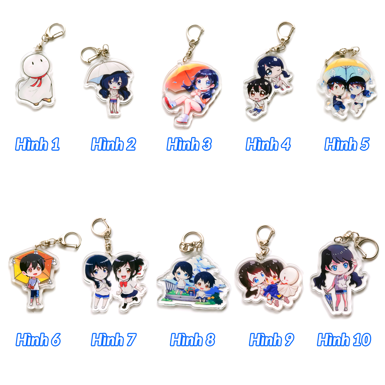 [thanh lý bán lỗ] Móc khóa Anime Acrylic Mica Chibi - Tenki no Ko [PKA] [KS18]