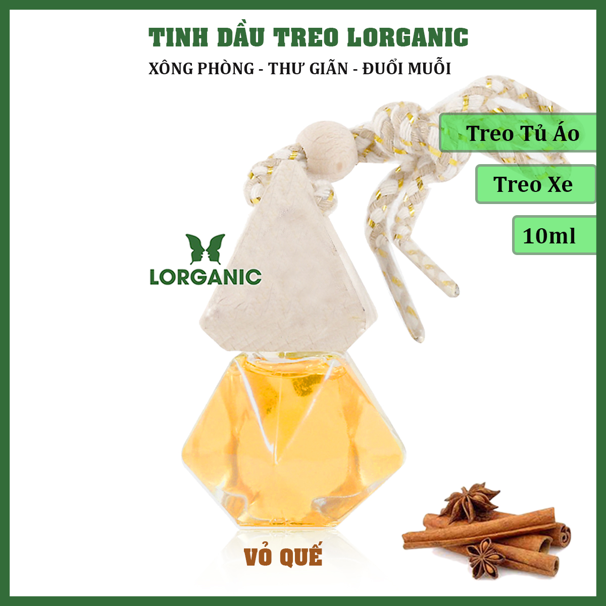 [HCM]Tinh Dầu Vỏ Quế Nguyên Chất Lorganic LGN0001 (10ml, 50ml)