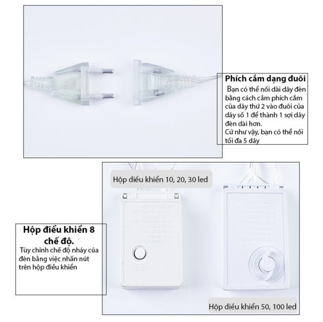 Dây đèn led trang trí dùng điện 220v