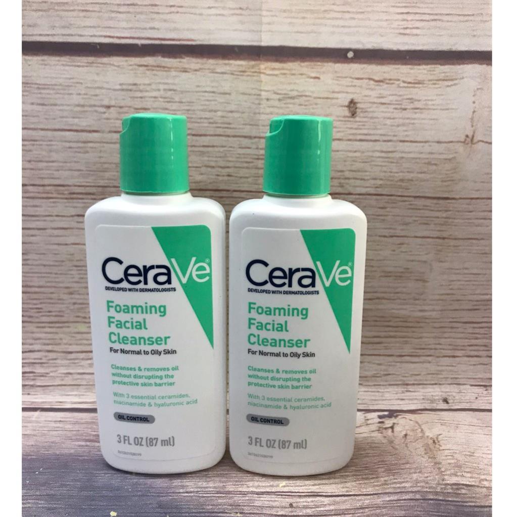 Sữa rửa mặt CeraVe Foaming Facial Cleanser (87mL)