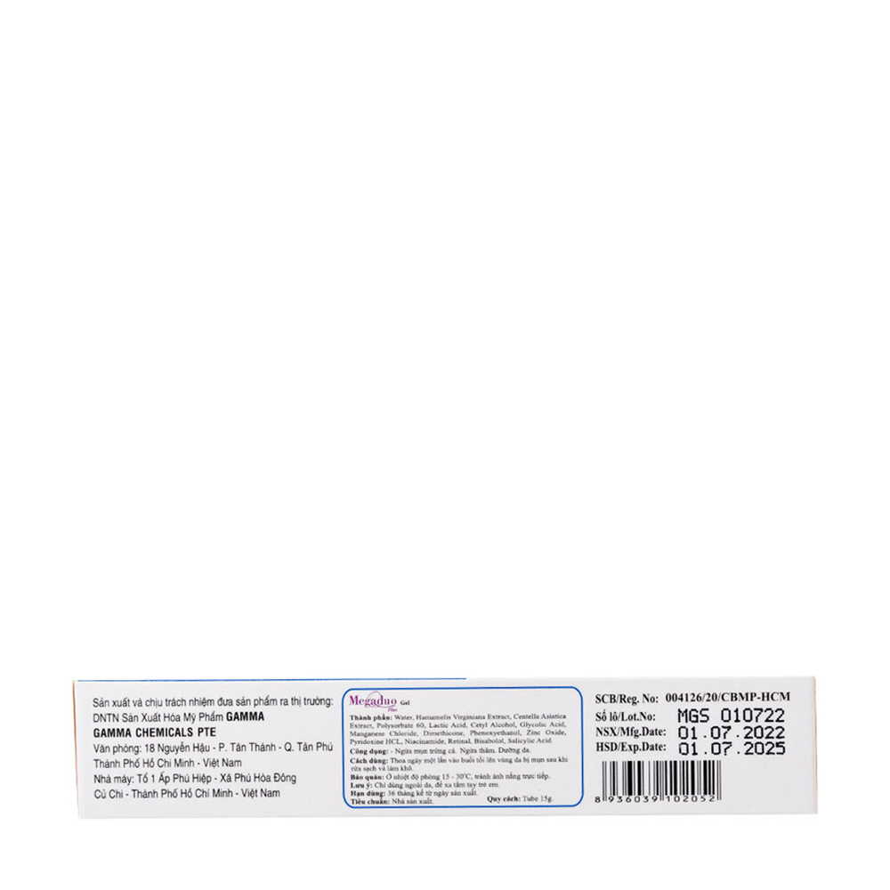 Gel hỗ trợ giảm mụn Megaduo Plus (15g)