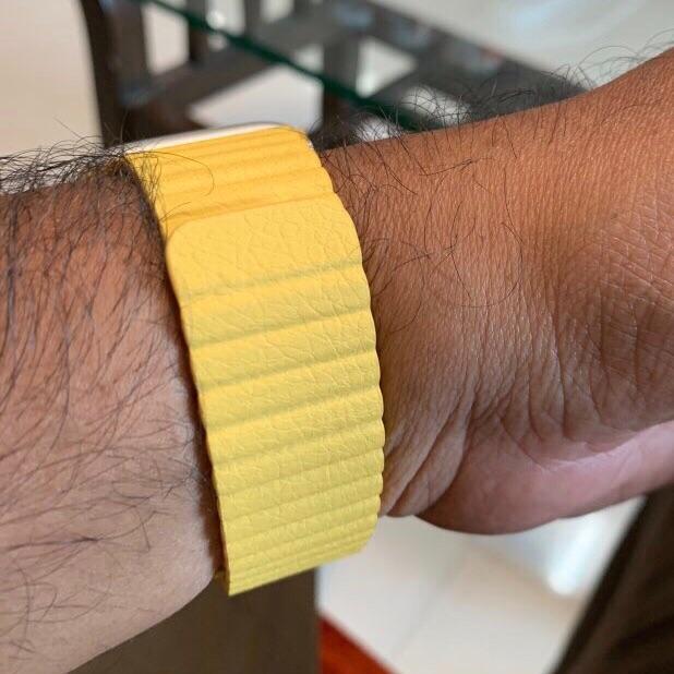 Dây Leather Loop Đồng Hồ Apple Watch Meyer Lemon (không kèm mặt đồng hồ)