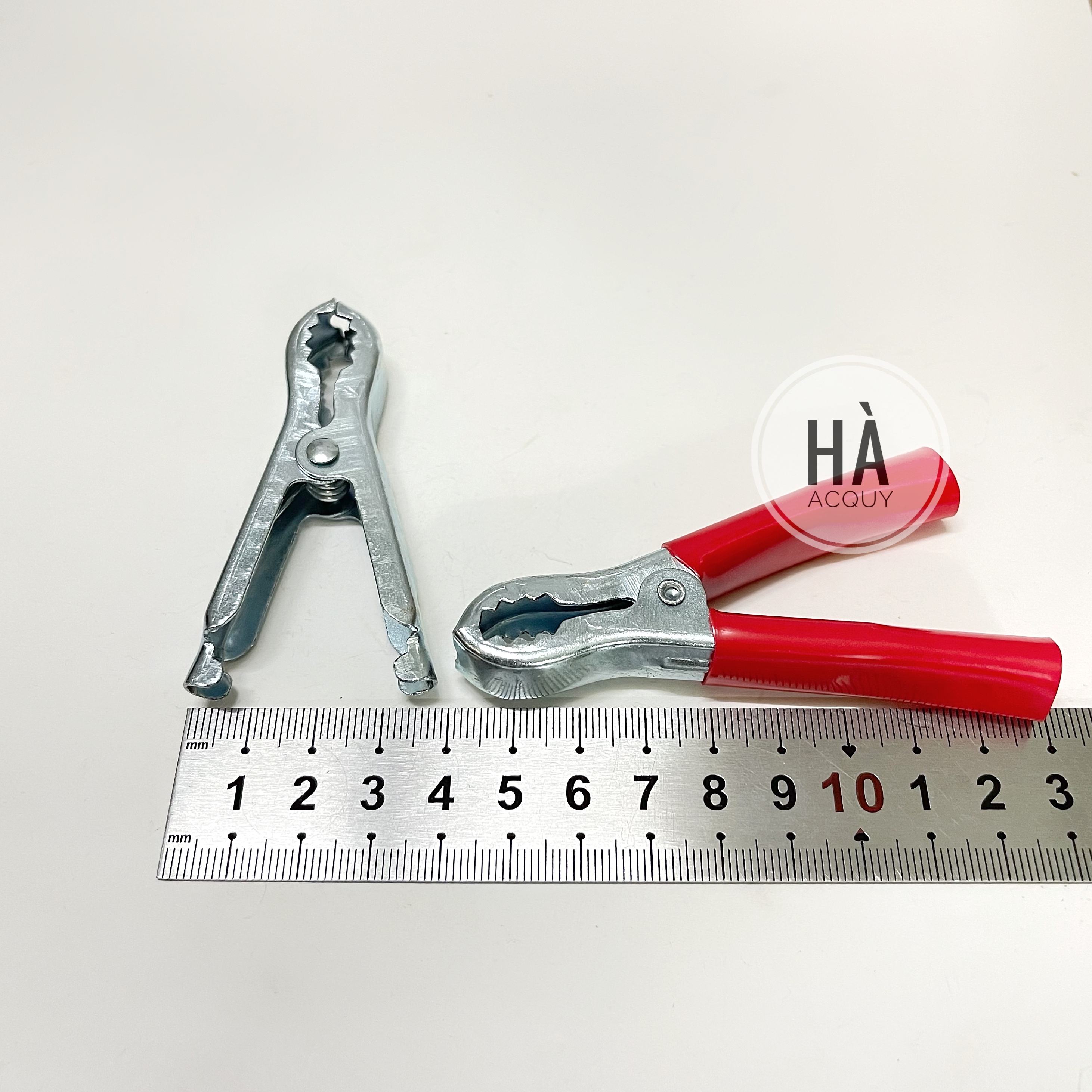 Kẹp Acquy Cá Sấu Xi Đỏ Đen 50A - 7.5Cm -1 cặp