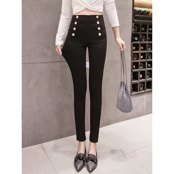 Quần legging Cạp Cao 6 Cúc