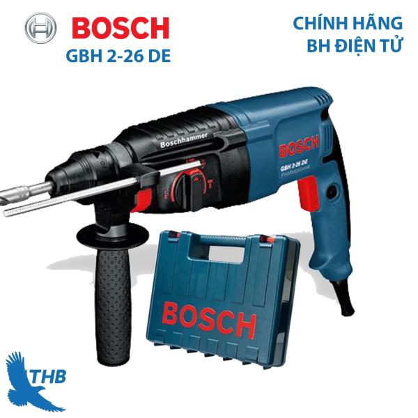 Máy khoan búa Máy khoan bê tông Bosch GBH 2-26 DE công suất 800W mũi khoan bê tông max 26mm Bảo hành 12 tháng