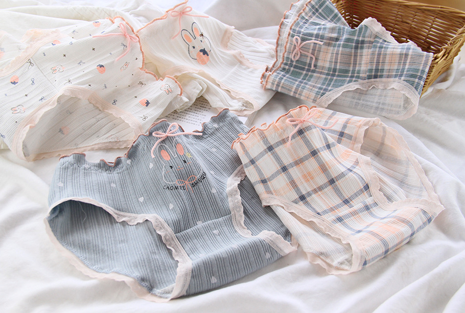 Quần Lót Nữ Cotton Thỏ Tai Bèo Ngang Eo ( Q070 ).