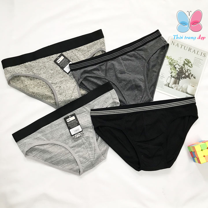 Combo 2 pcs of 35kg to 55kg men's striped shorts underpants qlt17