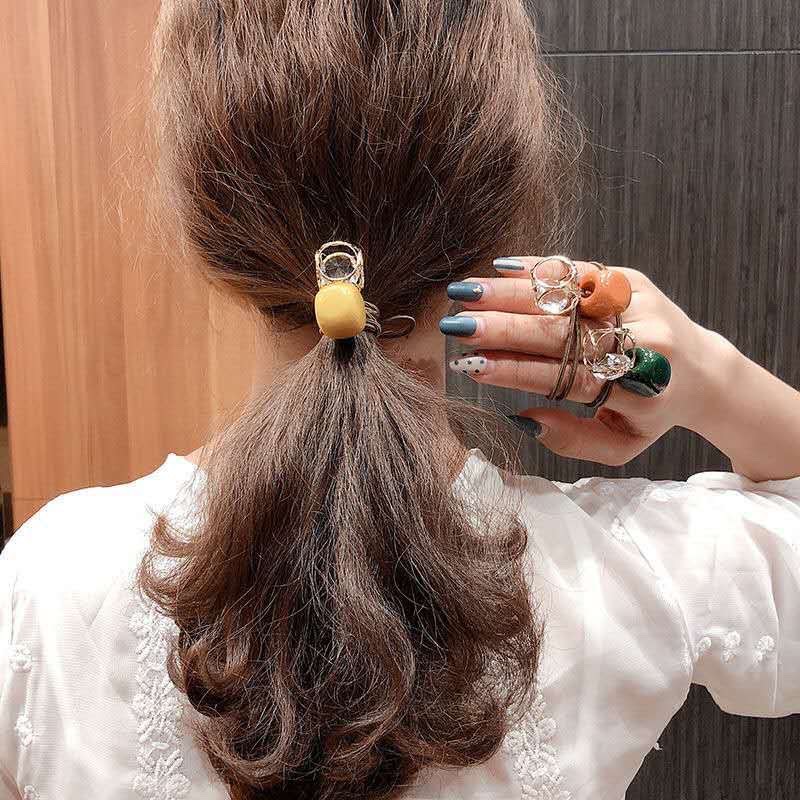 Dây Buộc Tóc Đính Đá Phong Cách Hàn Quốc - Dây Cột Tóc Nữ (1 sợi)