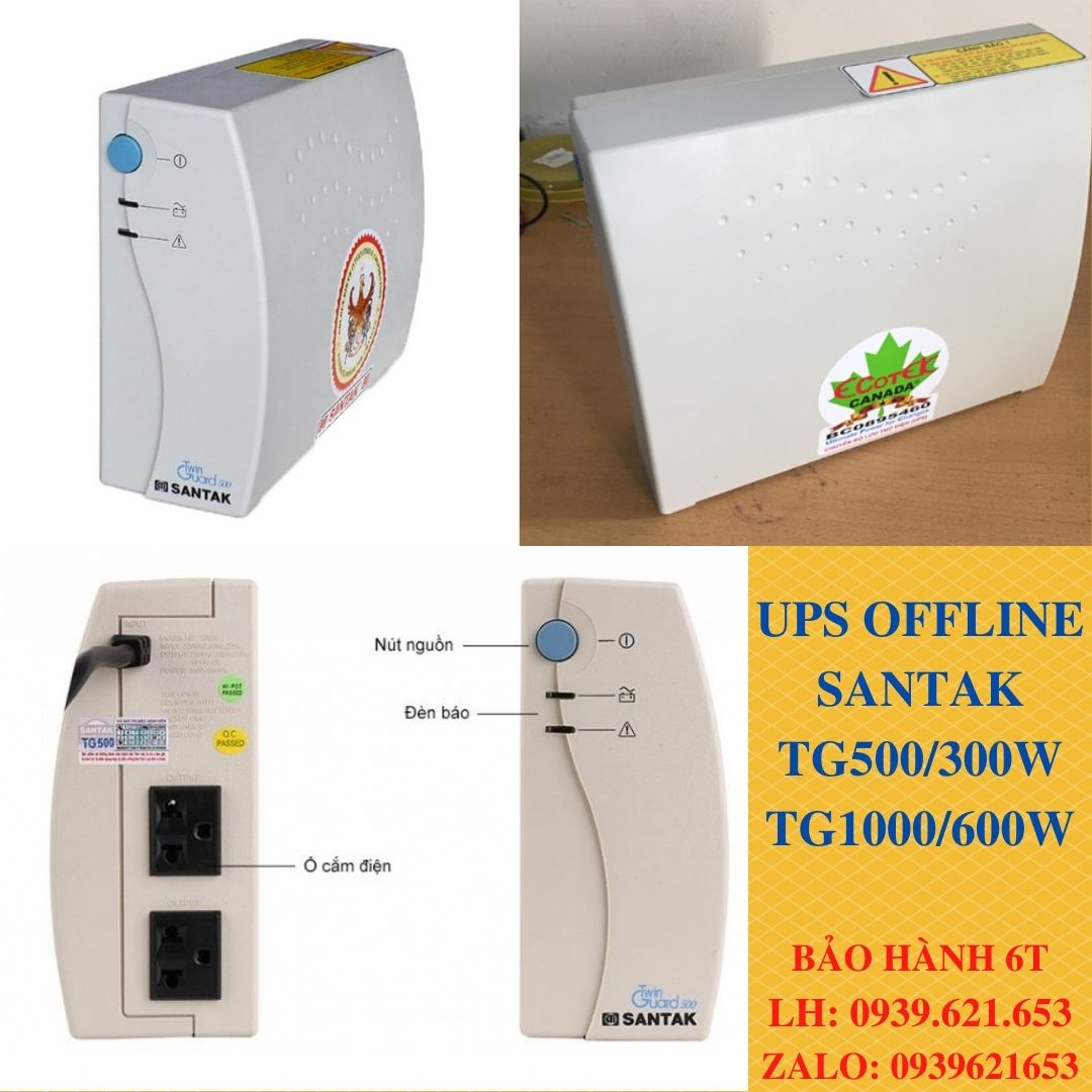 Bộ lưu điện (UPS) SANTAK 500VA/300W (bảo hành 6 tháng)