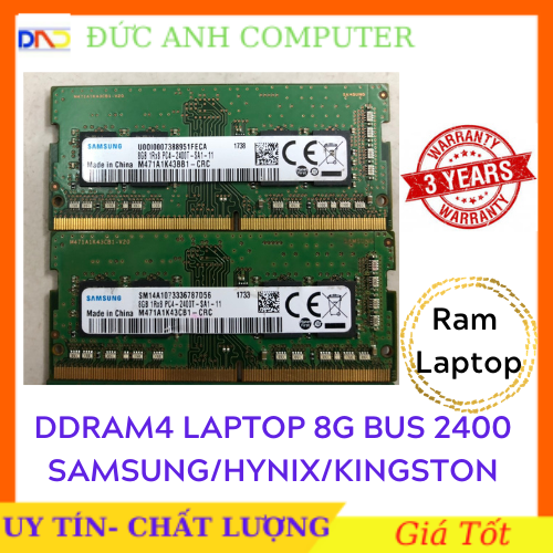 Ram DDR4 Laptop 8gb bus 2400 ram zin máy đồng bộ siêu bên và ổn định bảo