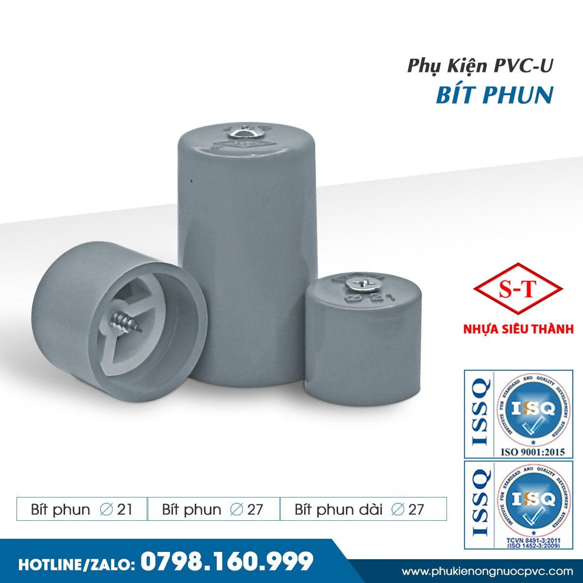 [HCM][GIÁ HUỶ DIỆT] Béc vít phun cao (bít phun) UPVC phi 21, phi 27 ST