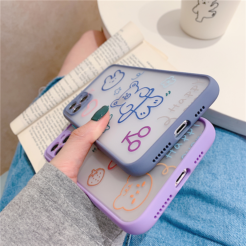 Ốp Lưng Nhám Chống Sock Va Đập Bảo Vệ Camera Happy
