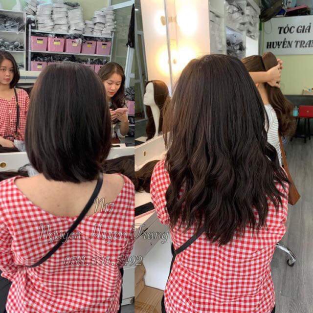 Tóc giả nữ chữ u ❤️FREESHIP❤️ Tóc giả kẹp u xoăn trục ngắn ku17