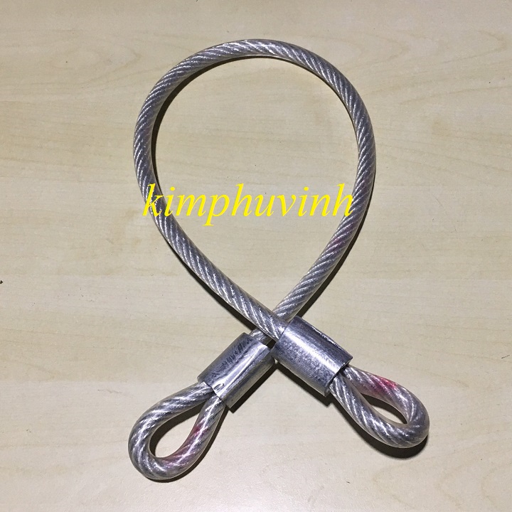 01 SỢI DÂY CÁP BỌC NHỰA 6 TẤT - DÂY CÁP KHÓA XE 60cm