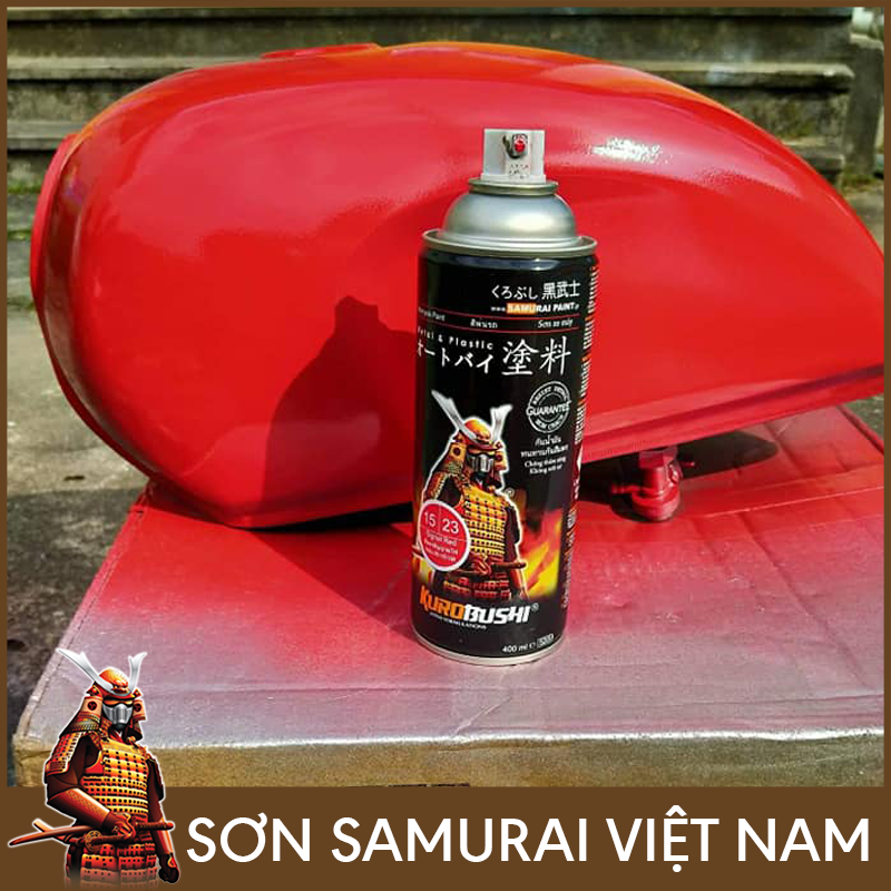 Sơn samurai đỏ nổi bật - Combo sơn màu đỏ 23 sơn xịt samurai