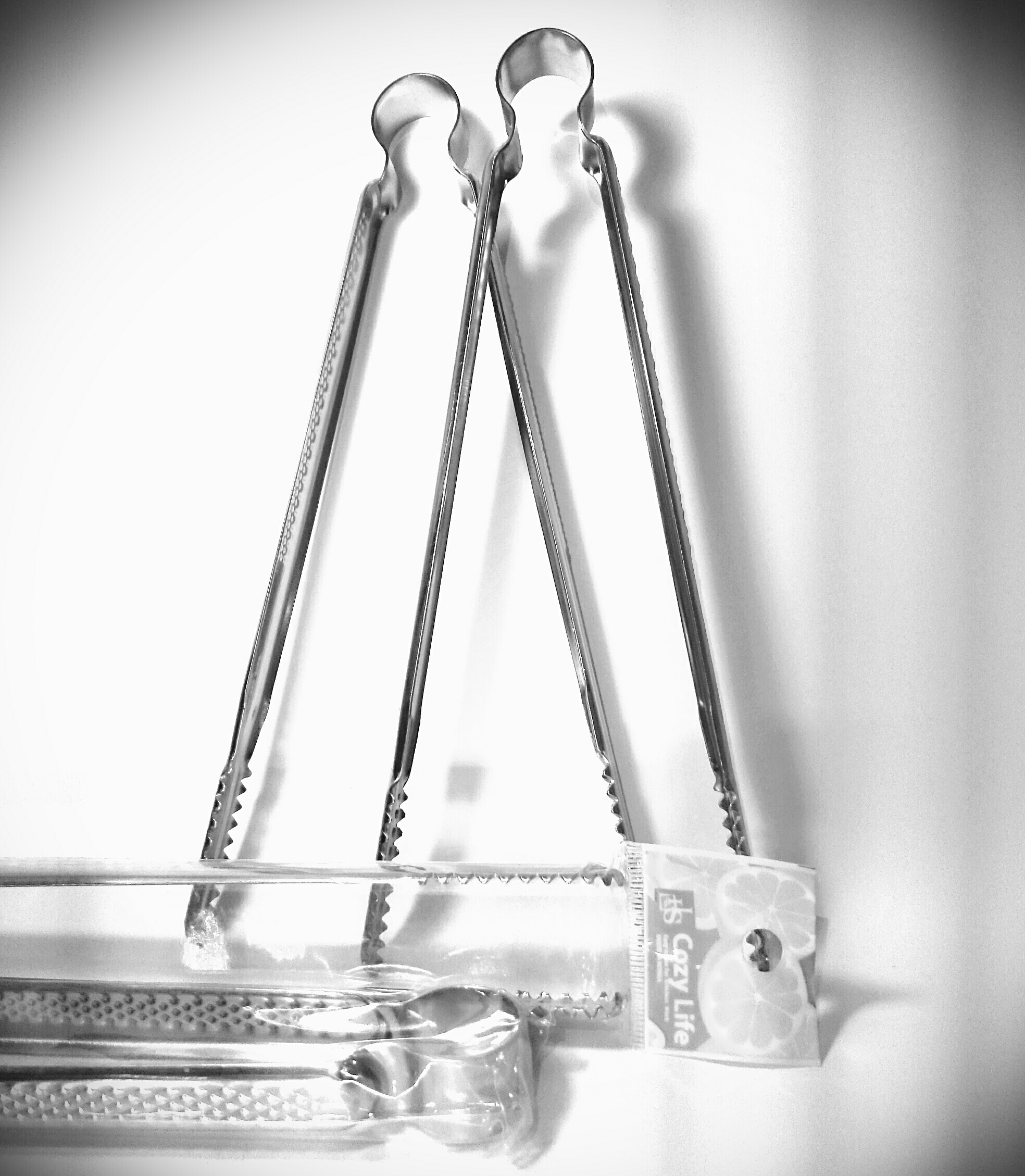 Korean-style stainless steel food clamp