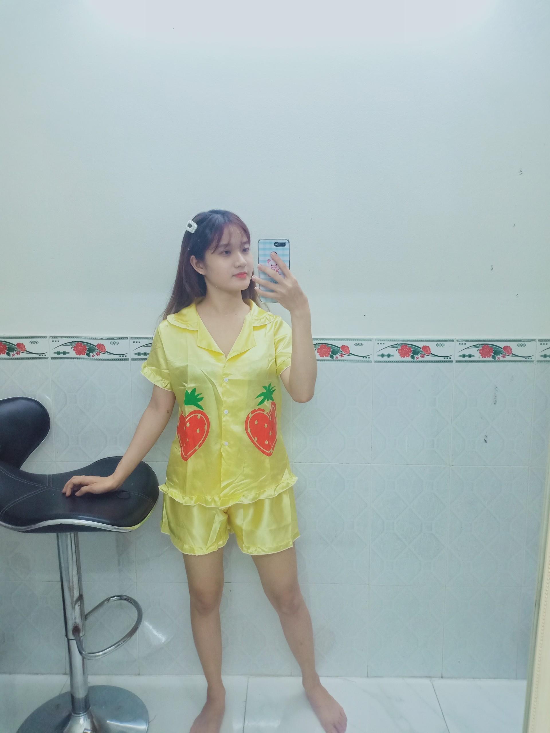 SÉT BỘ PIJAMA MẶC NHÀ CỰC XINH CUTE . CHẤT KATE LỤA . pizama.