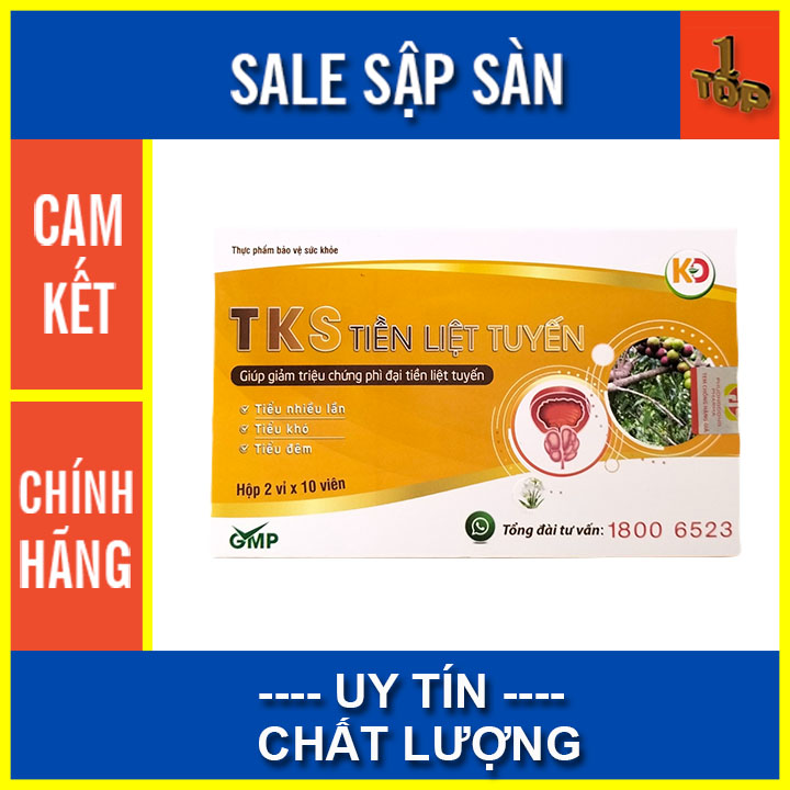 Tks tiền liệt tuyến - giảm bí tiểu , đi tiểu nhiều lần hộp 20 viên - top1