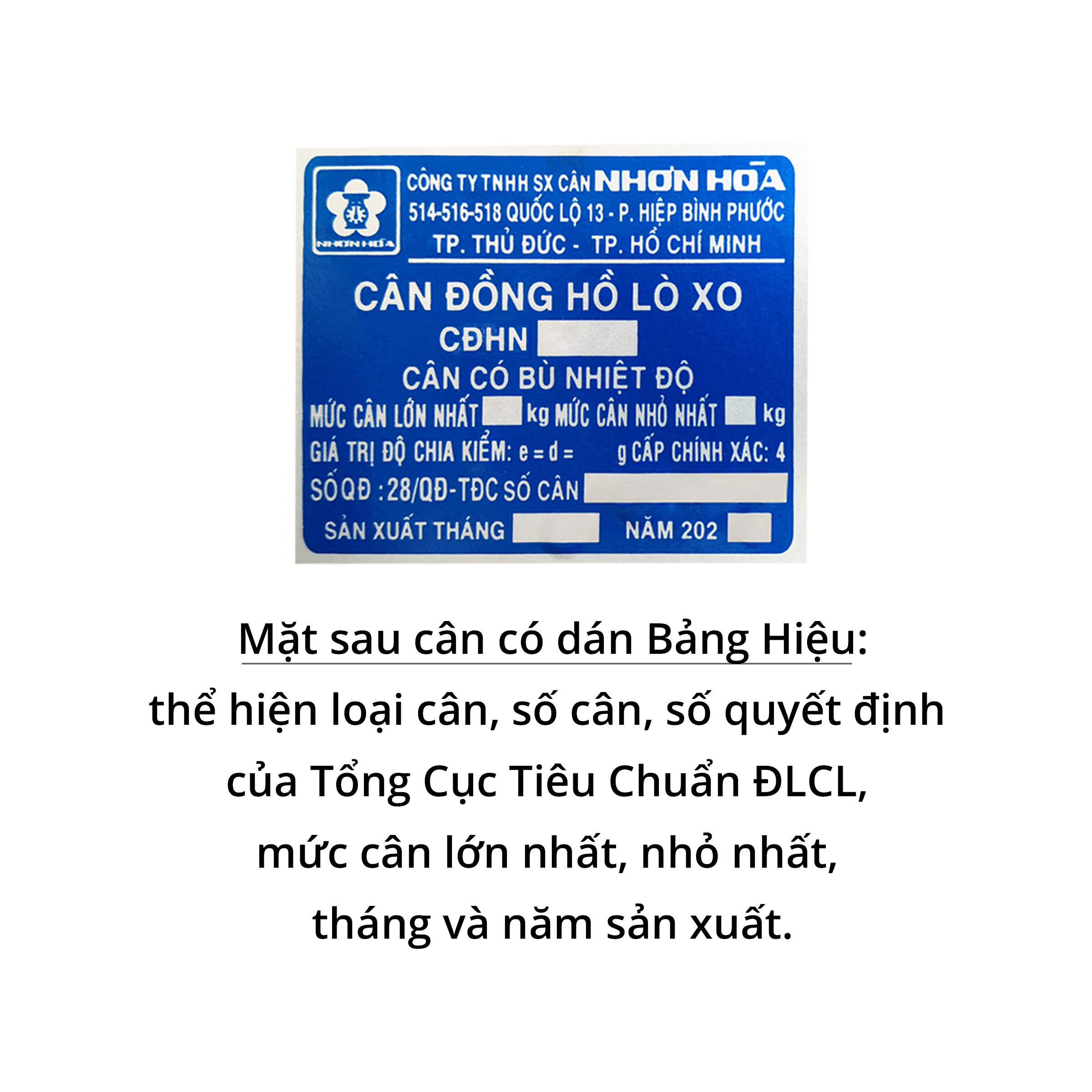 Cân nhựa Nhơn Hòa 1 kg (mặt số tròn)