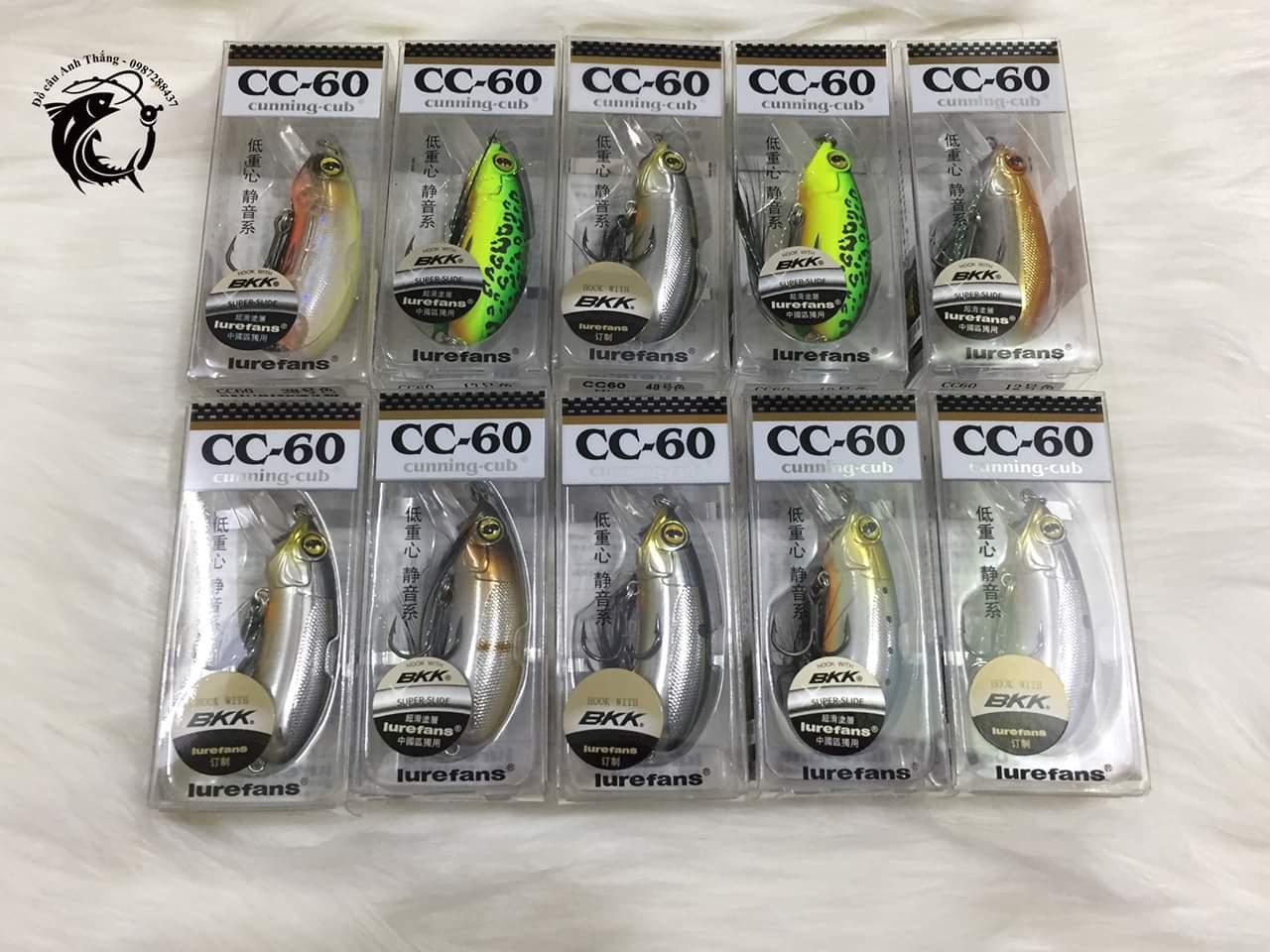 Mồi cá giả, mồi Lure CC60 lưỡi BKK