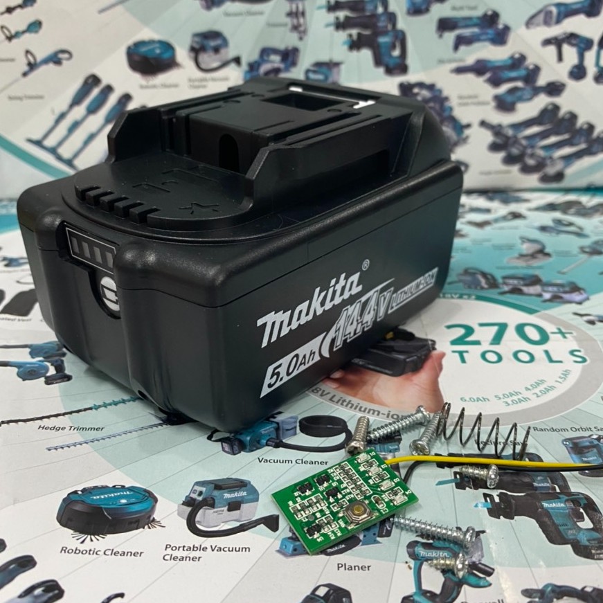 Vỏ Makita 4S 14.4 Sạc Adapter. Có Báo Pin, Tem Đáy Như Zin.