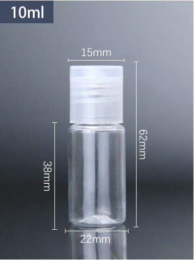 100 chai nhựa nắp bật 5ml / 10ml / 15ml / 20ml / 30ml / 50ml / 80ml / 100ml - lọ chiết mỹ phẩm đựng nước rửa tay, du lịch.