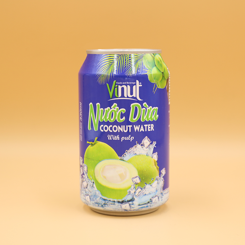 [KHAY 24 LON ]  Nước Dừa có cơm dừa Vinut 330ml