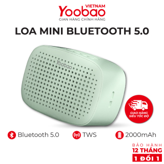 Loa Bluetooth 5.0 Yoobao M2 Hỗ trợ ghép đôi TWS Công suất 3W Hoạt động 12 giờ liên tục thumbnail