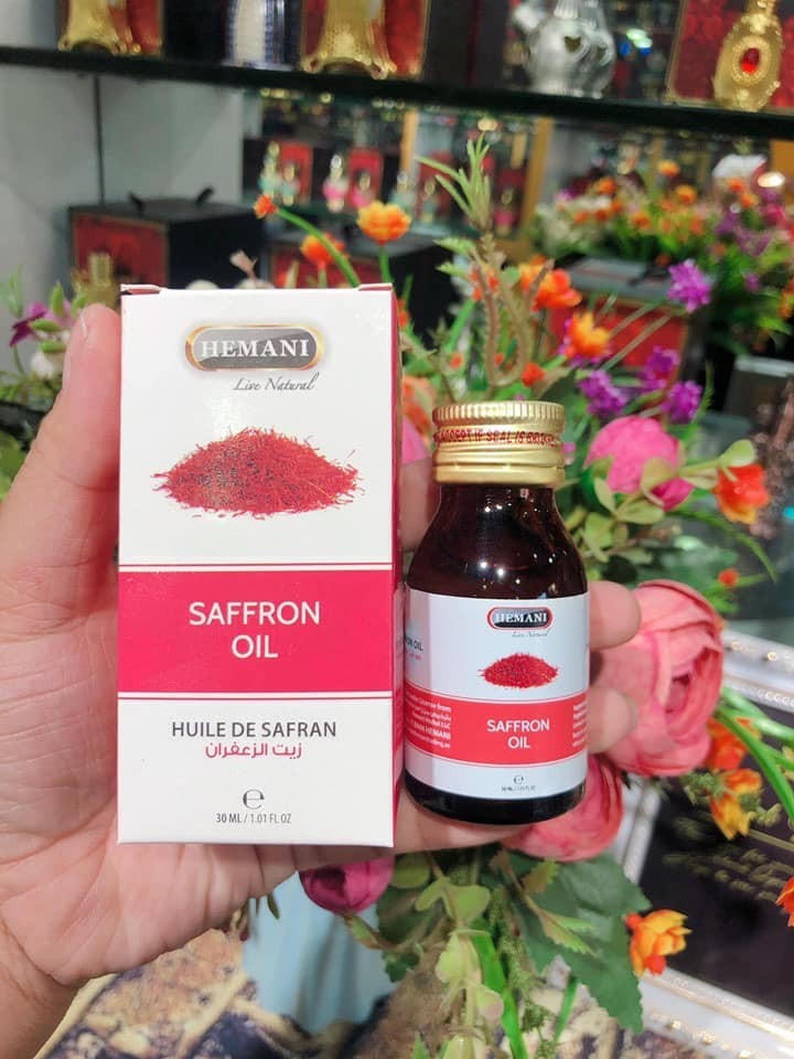 Tinh dầu nhụy hoa nghệ tây saffron oil hemani 30ml nhập khẩu chính hãng