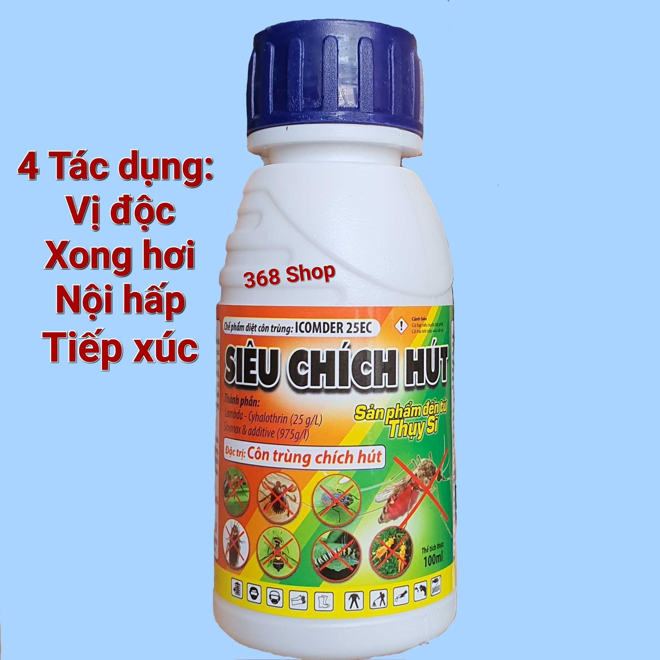 💎 Thuốc trừ sâu SIÊU CHÍCH HÚT (Chai 100ml)💖 Chế phẩm diệt côn trùng: ICOMDER 25EC