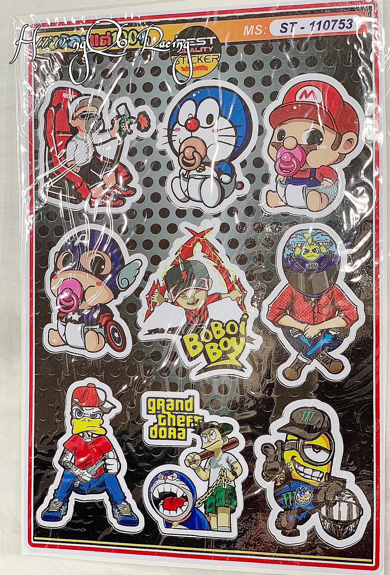 [TEM XE] Tem Sticker Hoạt Hình Dán Xe