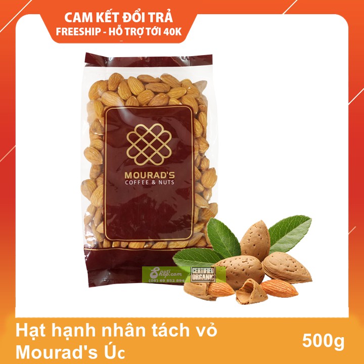 [HCM]Hạnh Nhân Tách Vỏ Úc Nguyên Vị Mourads - 500g [đã sấy chín]