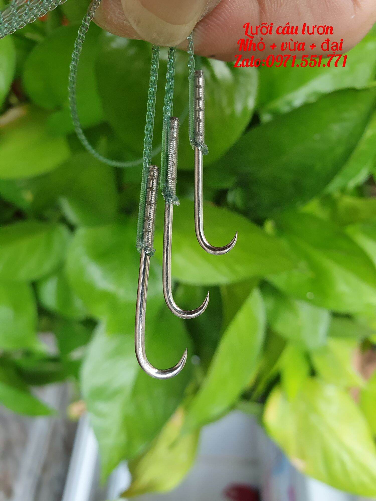 Bộ lưỡi câu lươn thép tóm dây sẵn-